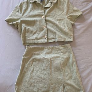 Sage green 2-piece skirt